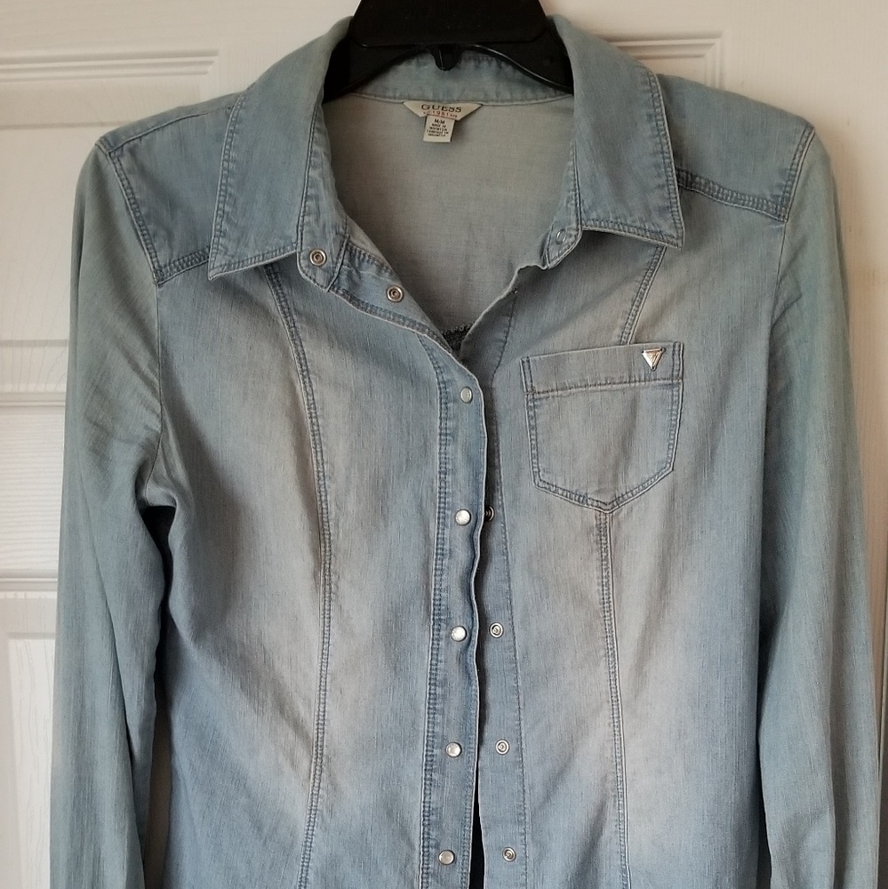 Chambray button down shirt